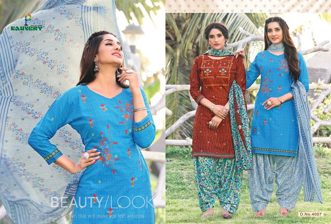 Kauvery Nyraa 4 Ready Made Cotton Fancy Ethnic Wear Designer Dress Collection